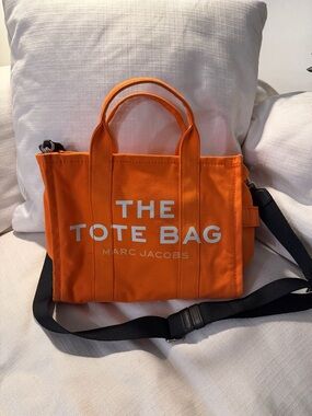 Marc Jacobs Orange Canvas 'The Tote Bag' Shoulder Tote